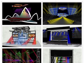 精品舞美背景设计与舞台走秀的完美融合 T台灯光音响及射灯SU模型解析