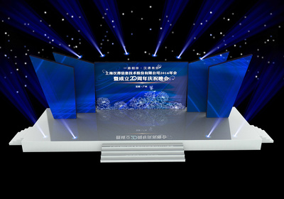 震撼视觉 周年庆舞台舞美3D效果图设计全解析